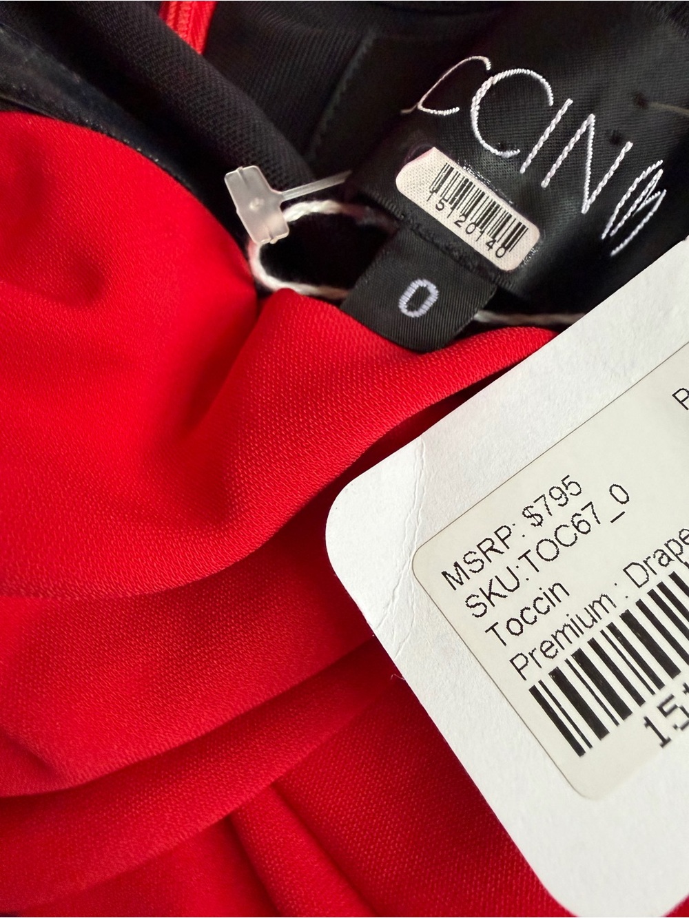 TOCCIN Draped Bow Mini Dress in Red & Pink ~ EUC ~ Size 0 Retail $795 - Picture 7 of 7